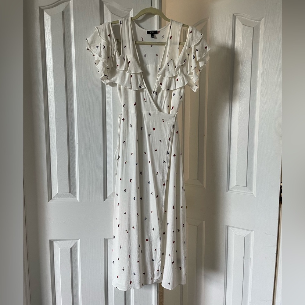 Whimsical White Ruffle Dress- check out the details!